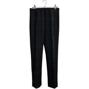 Elliott Lauren black watch plaid pull-on skinny dress pants sz 2 preppy work win